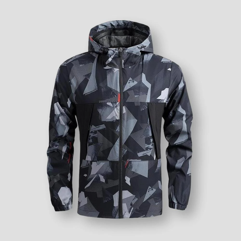 HIEXHSE Men's Store Sky Madrid Camo Hooded Jacket Men's Apparels 5 HIEXHSE Men's Store Sky Madrid Camo Hooded Jacket Men's Apparels