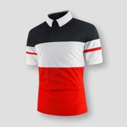 YiBaoXin Store Saint Morris Contrast Polo Shirt Men's Apparels