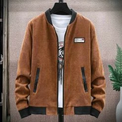 Urban Casual Store Corduroy Varsity Jacket Men's Apparels