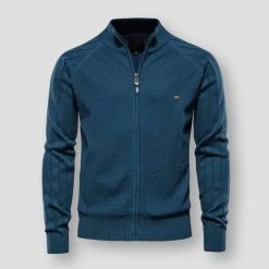 AIOPESON Official Store Sky Madrid Cambridge Zip-Up Cardigan Men's Apparels