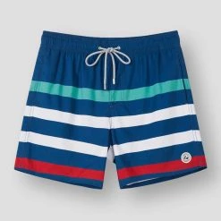 SURFCUZ Official Store Men's Apparels Saint Morris Striped Swim Trunks