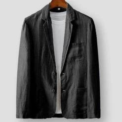 Trendy Persons Store Sky Madrid Pocket Linen Blazer Men's Apparels