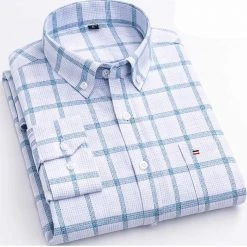 Purple Street Sky Madrid Plaid Button-Down Shirt