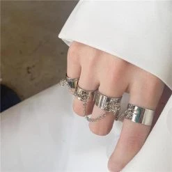 YG02 Store North Royal Multi Layer Chain Metal Rings