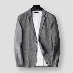 Large Men Shirts High Quality Store Men's Apparels Sky Madrid Bourget Linen Blazer