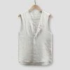 SHISENBU Official Store Sky Madrid Palermo Linen Vest Men's Apparels