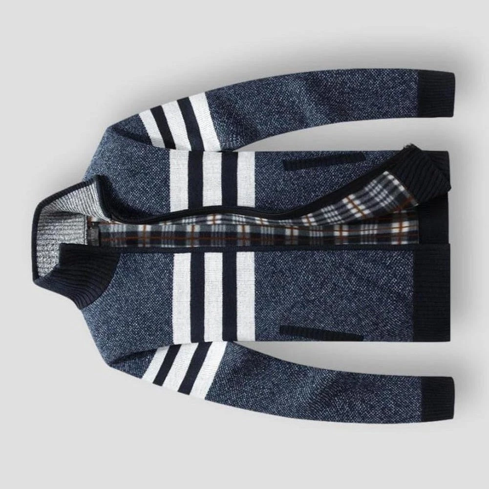 URSPORTTECH Store Sky Madrid Striped Pocket Cardigan 3 URSPORTTECH Store Sky Madrid Striped Pocket Cardigan