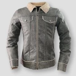 STREET GRAFFITI Store Men's Apparels North Royal Denim Biker Jacket