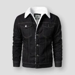 ClassDim Store Men's Apparels North Royal Fleece Denim Jacket 7 ClassDim Store Men's Apparels North Royal Fleece Denim Jacket