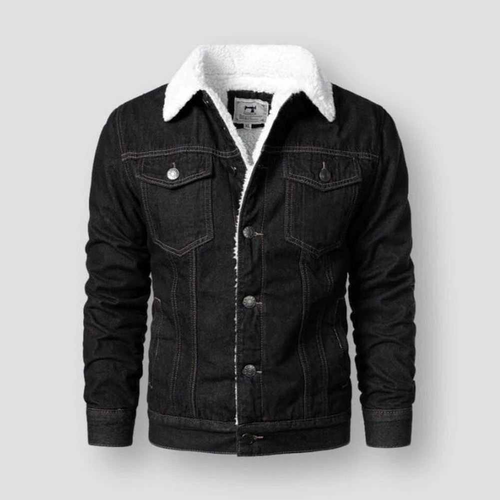 ClassDim Store Men's Apparels North Royal Fleece Denim Jacket 4 ClassDim Store Men's Apparels North Royal Fleece Denim Jacket