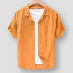 Pinecypress Official Store Sky Madrid Makaha Linen Shirt Men's Apparels