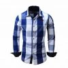 Mr Handsome Store Saint Morris Plaid Slim Long Sleeve Shirt Men's Apparels