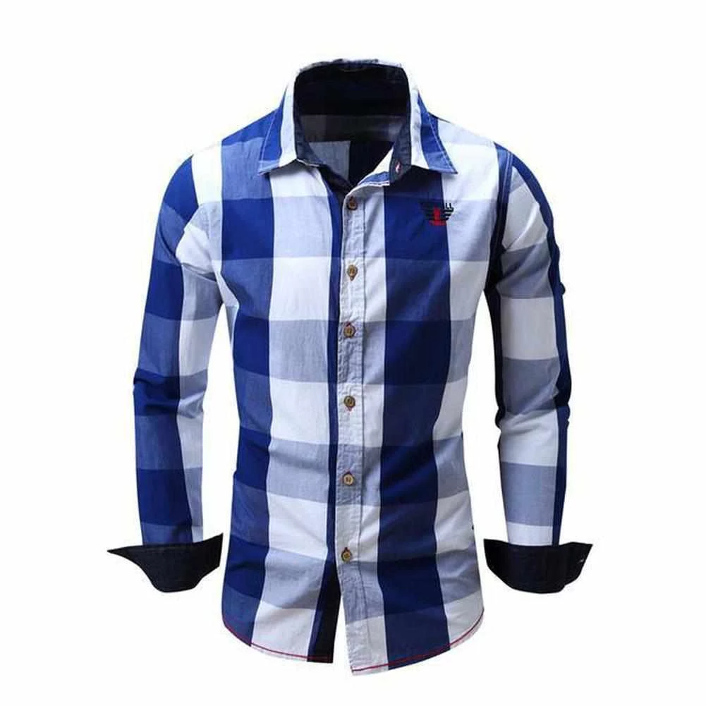 Mr Handsome Store Saint Morris Plaid Slim Long Sleeve Shirt Men's Apparels 3 Mr Handsome Store Saint Morris Plaid Slim Long Sleeve Shirt Men's Apparels