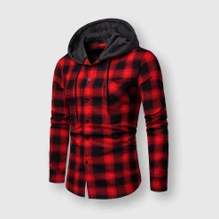 Clothingworlds Store Sky Madrid Bristol Hooded Shirt Men's Apparels