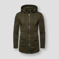 SelectClothes Store Sky Madrid Longline Hooded Sweatshirt