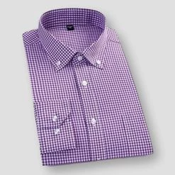 BAIDAFEI Official Store Men's Apparels North Royal Essential Plaid Shirt