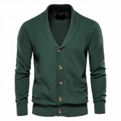 AIOPESON Official Store Men's Apparels Saint Morris Wool Pocket Cardigan