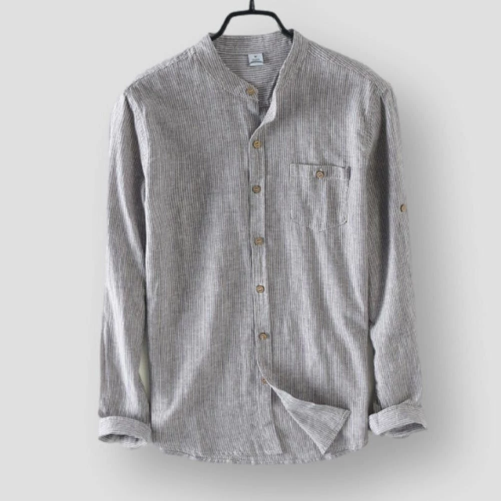 MOGELAISI Official Store North Royal Java Linen Shirt 5 MOGELAISI Official Store North Royal Java Linen Shirt
