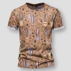 AIOPESON Official Store Men's Apparels Saint Morris Cactus Cotton Shirt