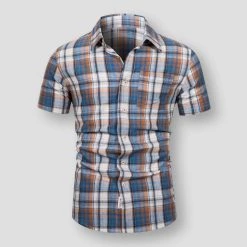 AIOPESON Official Store Men's Apparels North Royal Bouillon Plaid Shirt 7 AIOPESON Official Store Men's Apparels North Royal Bouillon Plaid Shirt