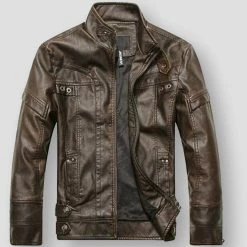 FAVOCENT Men's Wardrobe Store Men's Apparels North Royal Exeter Leather Jacket