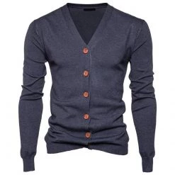 SUSONG XULING Store North Royal V-Neck Button-Up Cardigan