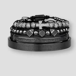 ATTYIRENA Official Store Men's Apparels North Royal Stainless Steel Cross Bracelet Set 9 ATTYIRENA Official Store Men's Apparels North Royal Stainless Steel Cross Bracelet Set