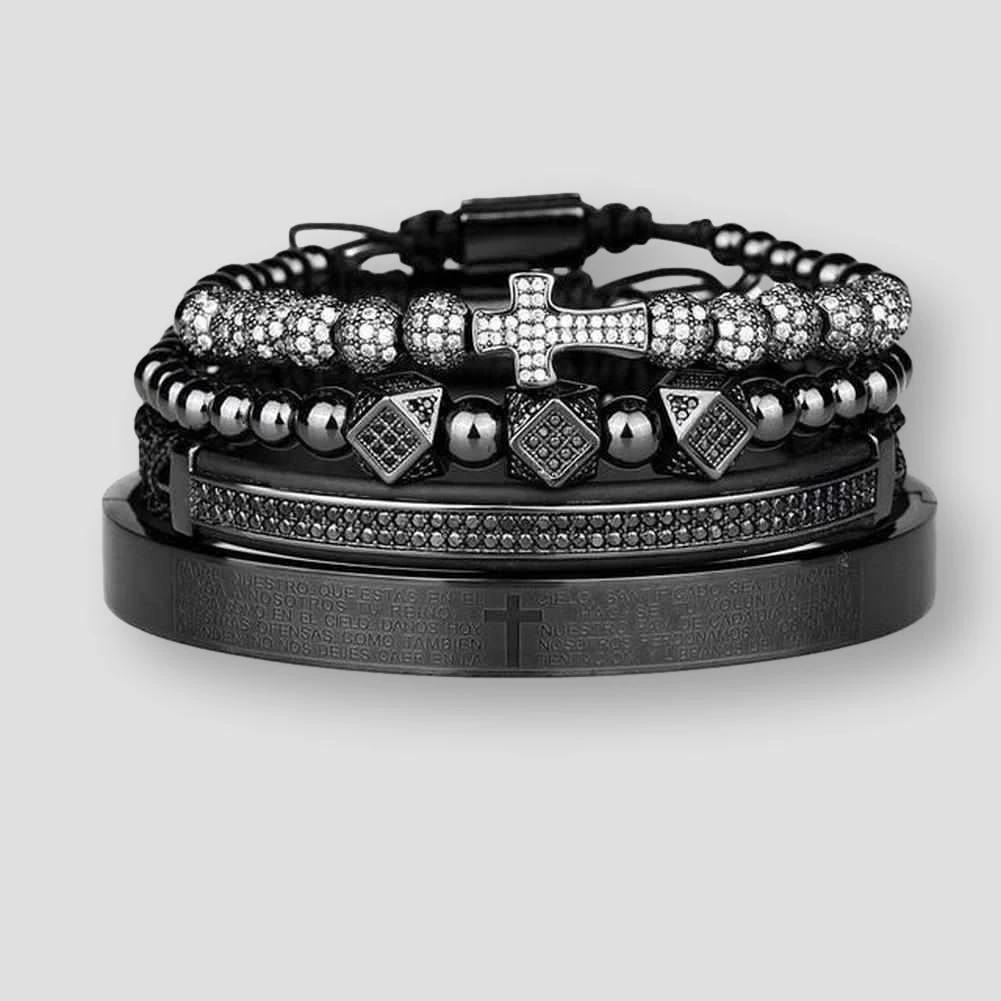 ATTYIRENA Official Store Men's Apparels North Royal Stainless Steel Cross Bracelet Set 6 ATTYIRENA Official Store Men's Apparels North Royal Stainless Steel Cross Bracelet Set