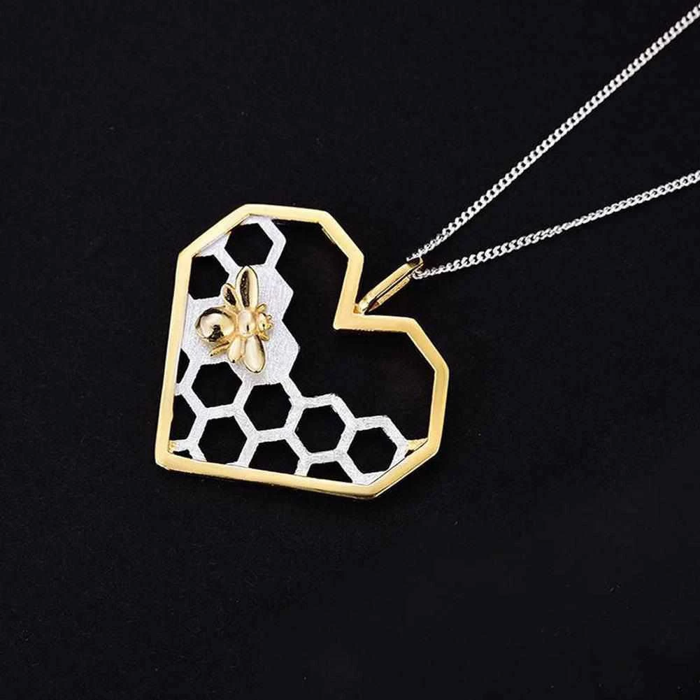 Lotus Fun Official Store Women's Apparels Sterling Silver Honeycomb Necklace 5 Lotus Fun Official Store Women's Apparels Sterling Silver Honeycomb Necklace