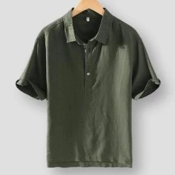 M Cotton Linen Store Men's Apparels Sky Madrid Pyrgos Linen Shirt