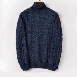 Fashion Flash Men's Apparels Saint Morris Velvet Turtleneck Pullover