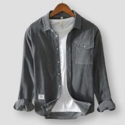 MOGELAISI Official Store Men's Apparels Saint Morris Flannel Pocket Shirt