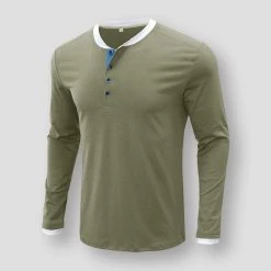 Mens Wardrobe Store Sky Madrid Croix Henley Shirt Men's Apparels