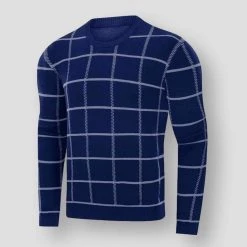 TACVASEN Official Store Saint Morris Plaid Thermal Sweater