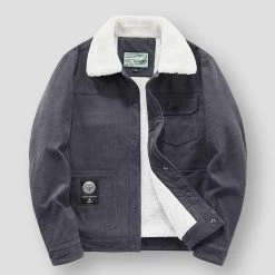 Mcikkny Store Men's Apparels North Royal Corduroy Fleece Parka 8 Mcikkny Store Men's Apparels North Royal Corduroy Fleece Parka