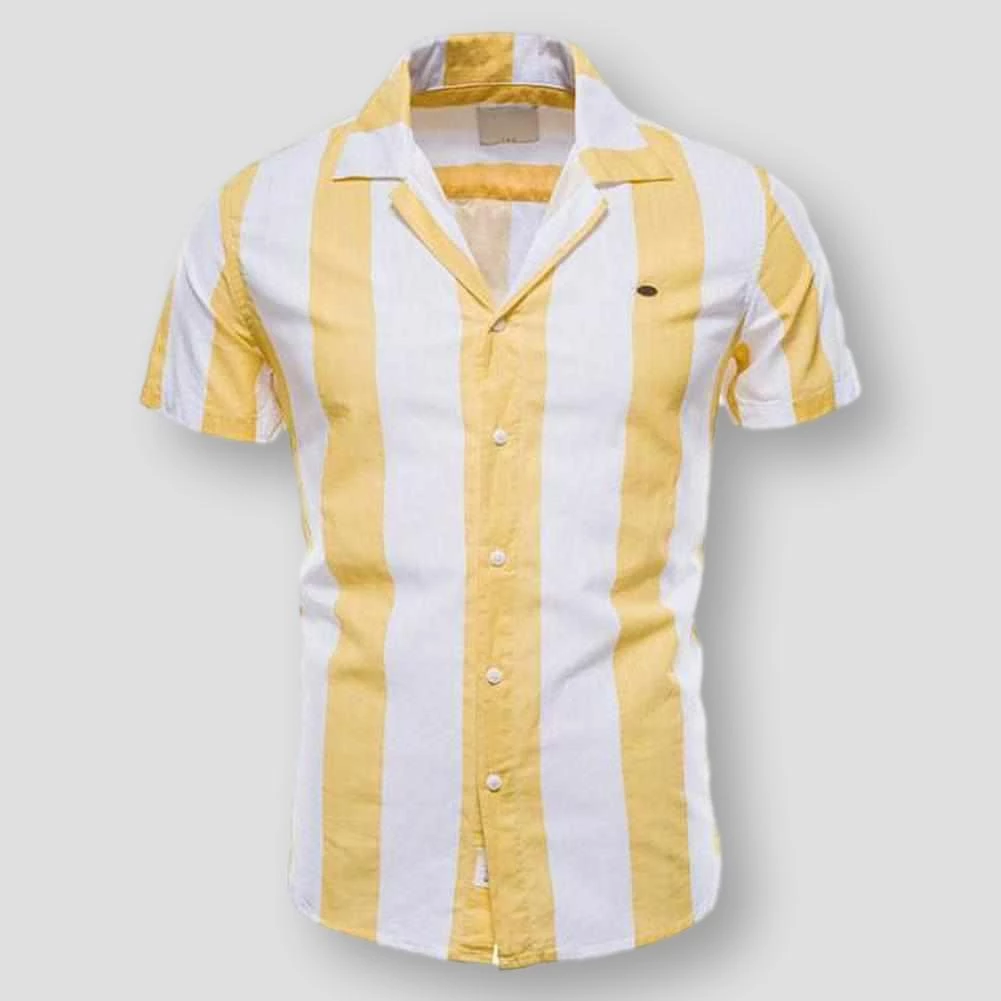 NEGIZBER Trend Store North Royal Striped Short Sleeve Shirt Men's Apparels 6 NEGIZBER Trend Store North Royal Striped Short Sleeve Shirt Men's Apparels