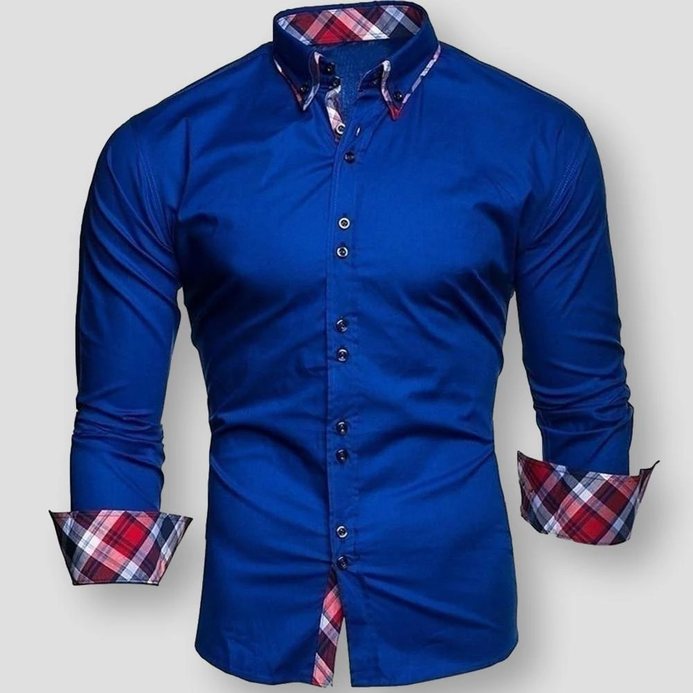 Clothingworlds Store Sky Madrid Ticino Slim Long-Sleeve Shirt 4 Clothingworlds Store Sky Madrid Ticino Slim Long-Sleeve Shirt