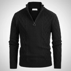 Grace Karin Online Store Saint Morris Cable Knit Turtleneck Pullover Men's Apparels