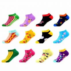 Sanzetti Official Store Assorted Colorful Ankle Socks (12 Pairs) Women's Apparels