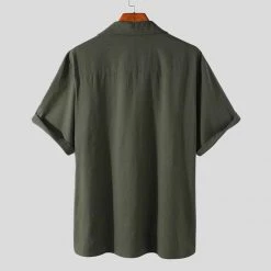 Micomico Store Men's Apparels Saint Morris Contemporary Short Sleeve Shirt