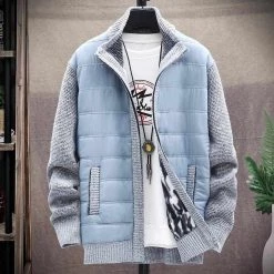 Xiaojin999 Store Men's Apparels Casual Puffer Cardigan