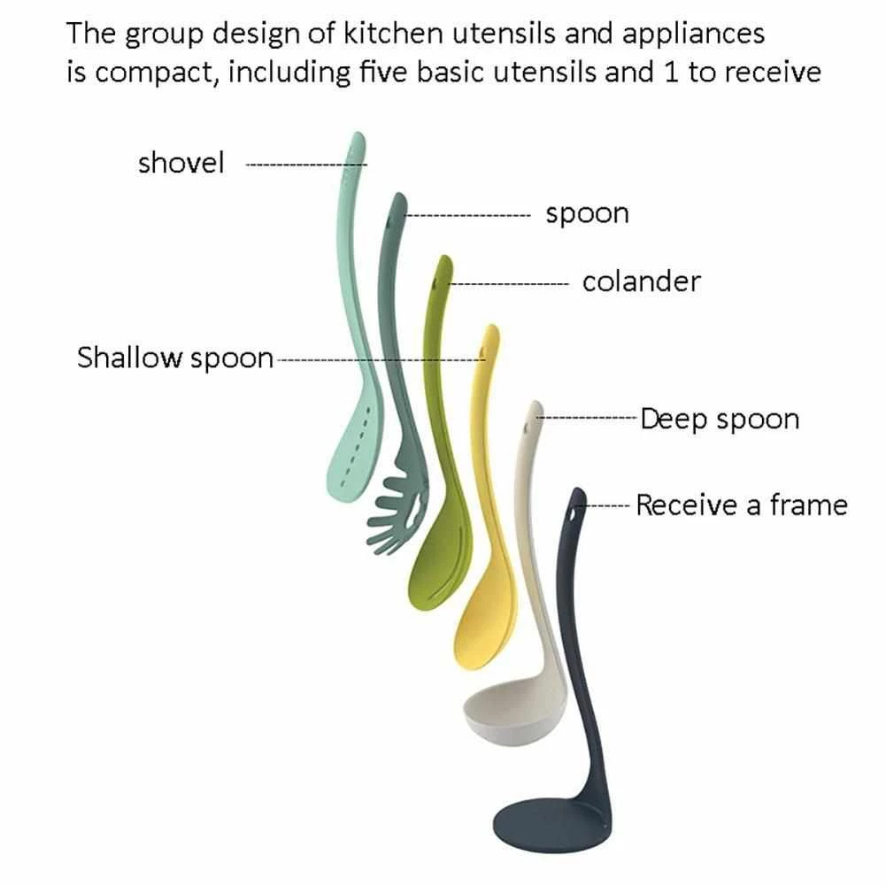 Alina Living Store Home Stackable Utensils Set (6 Pieces) 4 Alina Living Store Home Stackable Utensils Set (6 Pieces)