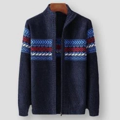 Fashion Flash Men's Apparels Sky Madrid Knitted Zipper Cardigan