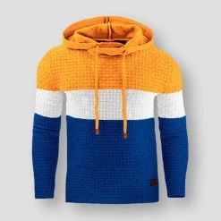 Men City Boutique Clothes Discount Store Sky Madrid Patchwork Contrast Hoodie Men's Apparels