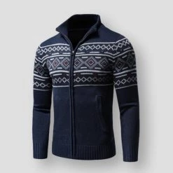 Luulla Store North Royal Cashmere Mock Turtleneck Cardigan Men's Apparels