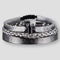 ATTYIRENA Official Store Sky Madrid Stainless Steel Roman Crown Bracelet Set (3 Pcs) Men's Apparels 9 ATTYIRENA Official Store Sky Madrid Stainless Steel Roman Crown Bracelet Set (3 Pcs) Men's Apparels