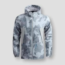 HIEXHSE Men's Store Sky Madrid Camo Hooded Jacket Men's Apparels 6 HIEXHSE Men's Store Sky Madrid Camo Hooded Jacket Men's Apparels