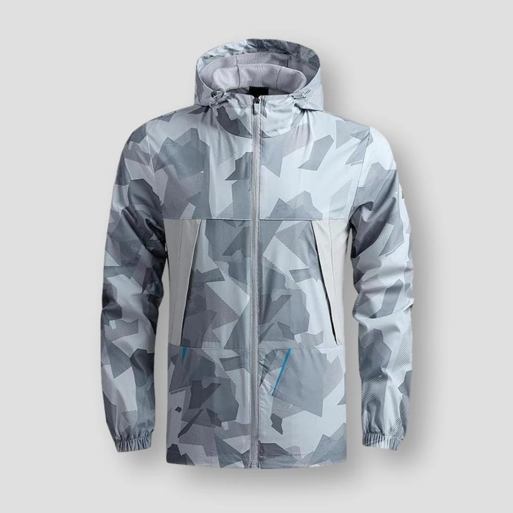 HIEXHSE Men's Store Sky Madrid Camo Hooded Jacket Men's Apparels 4 HIEXHSE Men's Store Sky Madrid Camo Hooded Jacket Men's Apparels