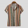 LingJun Store North Royal Havana Striped Shirt