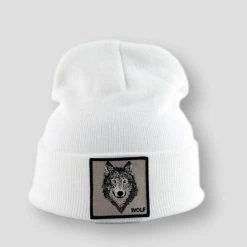 Furandown Hat Factory Store Men's Apparels Sky Madrid Wolf Embroidery Beanie